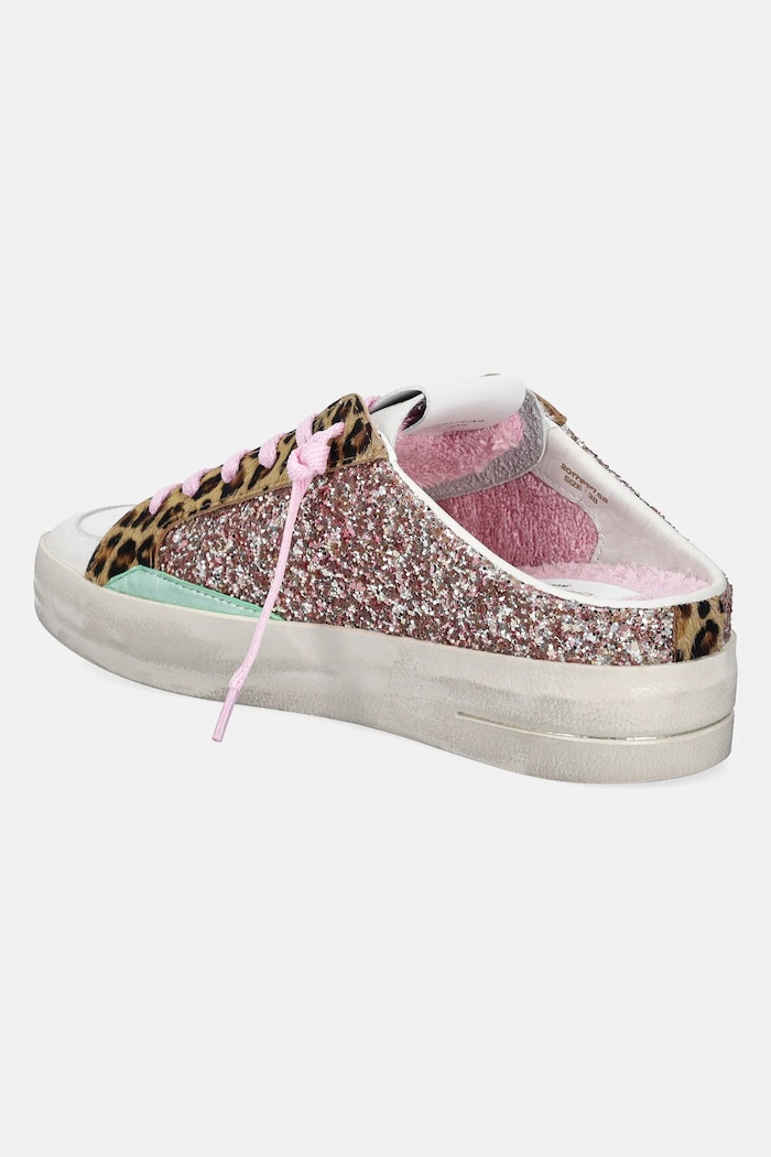 Boty Kožené sneakers boty Crime London SK8 DELUX SABOT 20171PP7 růžová