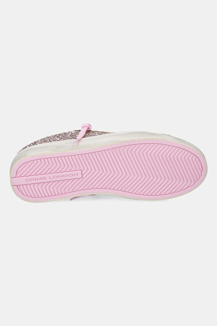 Kožené sneakers boty Crime London SK8 DELUX SABOT 20171PP7 růžová