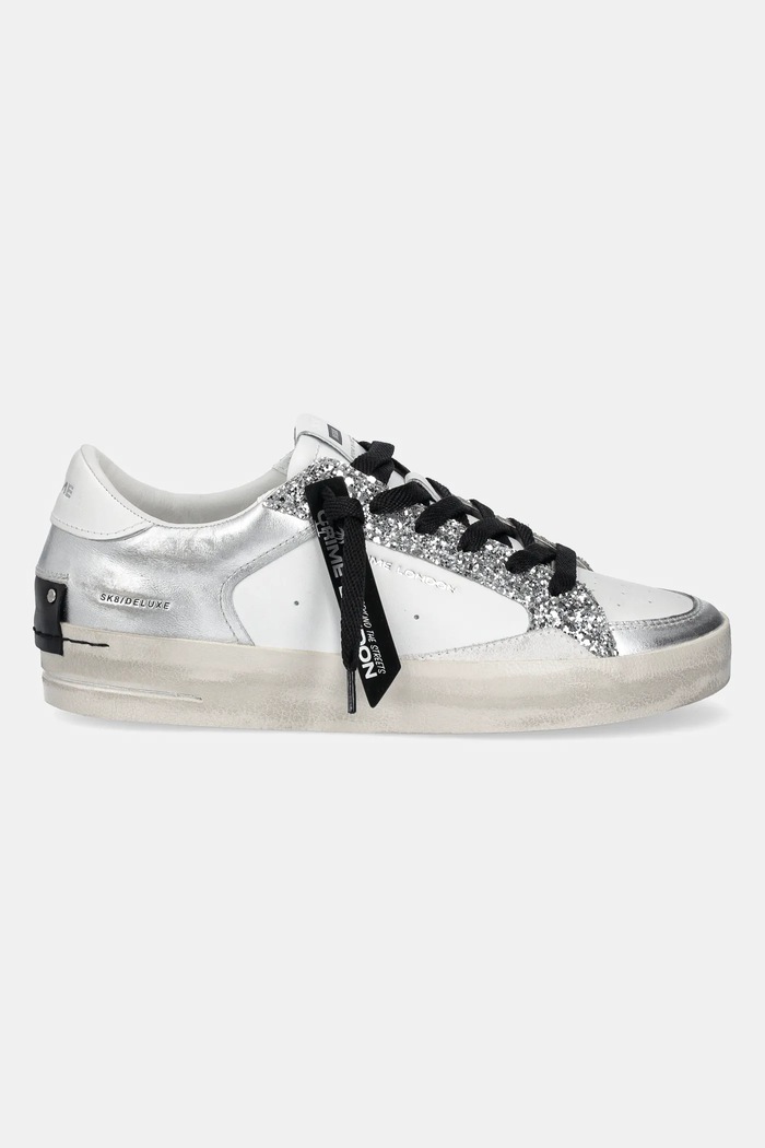 Kožené tenisky Crime London SK8 DELUXE 26102PP5 strieborná SS26