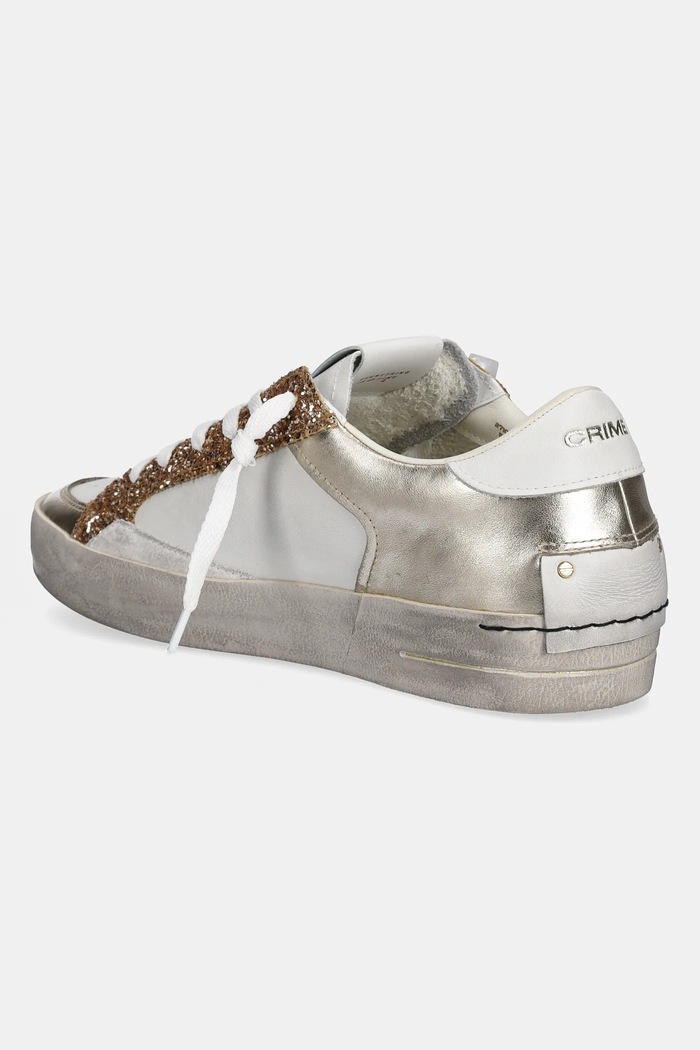 Obuv Kožené tenisky Crime London SK8 DELUXE 27107PP6 zlatá