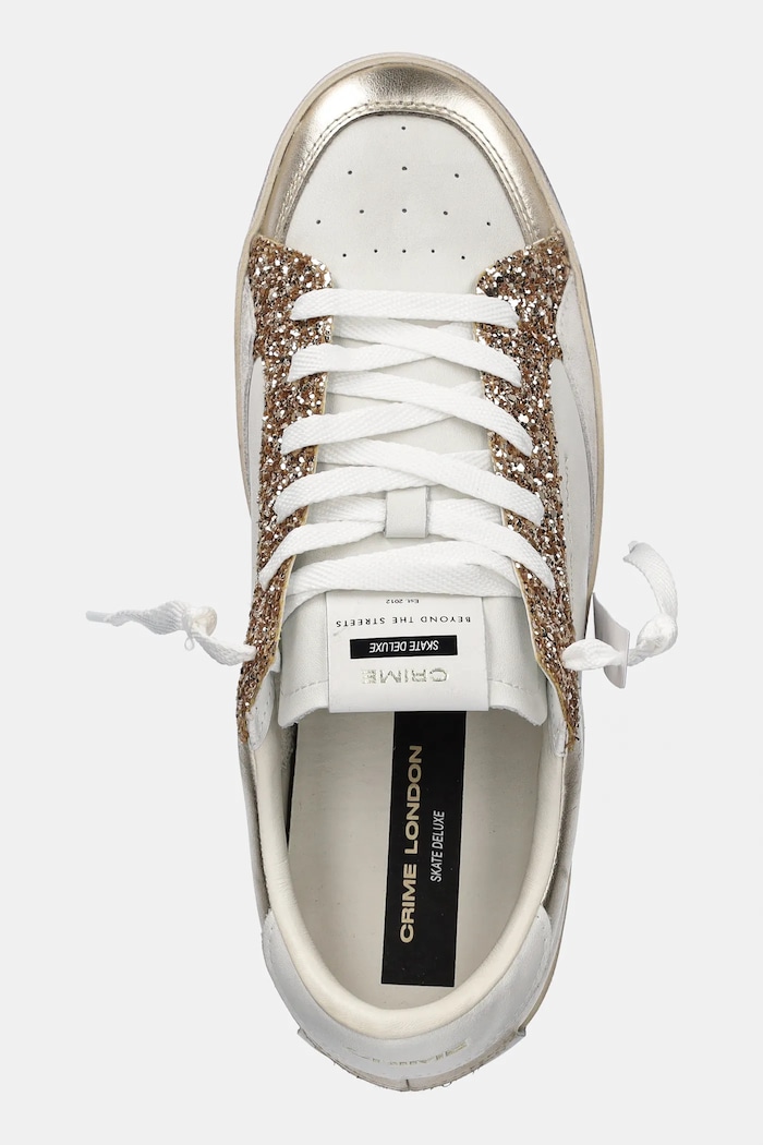 Kožené tenisky Crime London SK8 DELUXE zlatá 27107PP6
