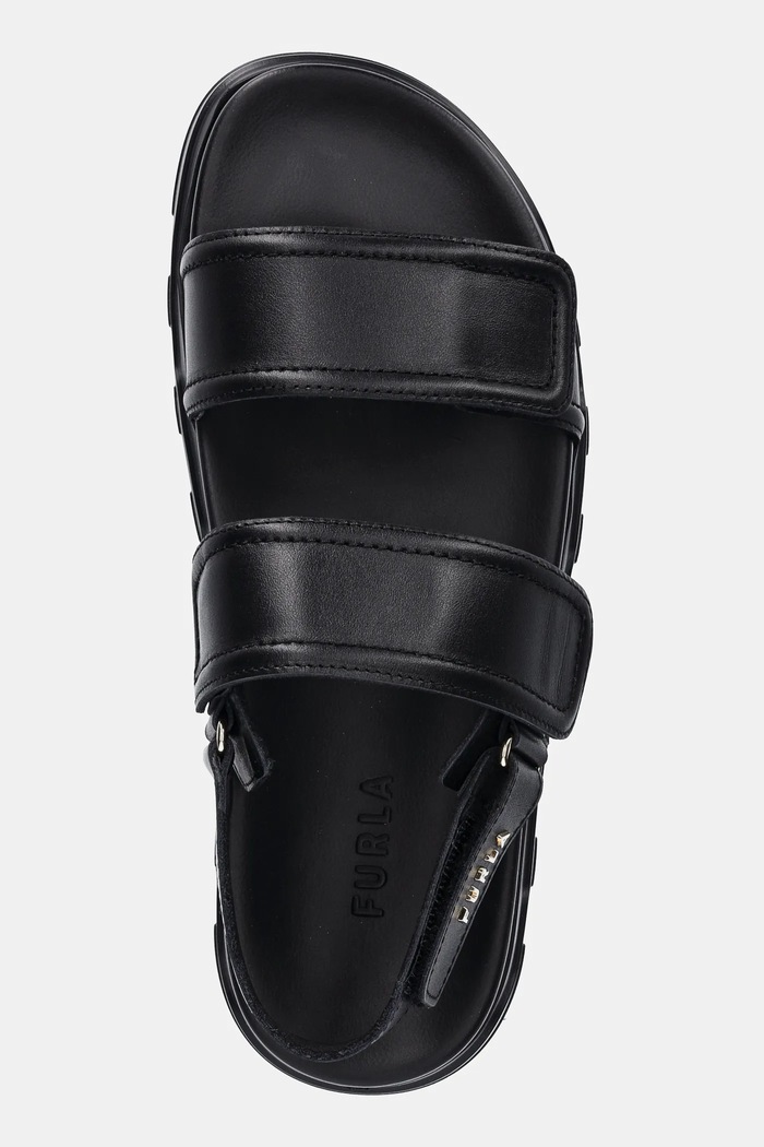 Kožené sandály Furla Sporty Chic Sandal černá YJ52SPC.Y62000.O6000