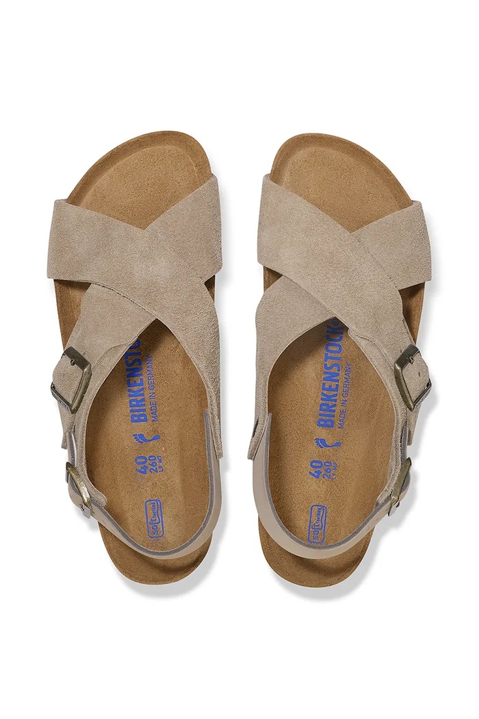 Obuwie Birkenstock sandały zamszowe Tulum SFB 1029834 brązowy