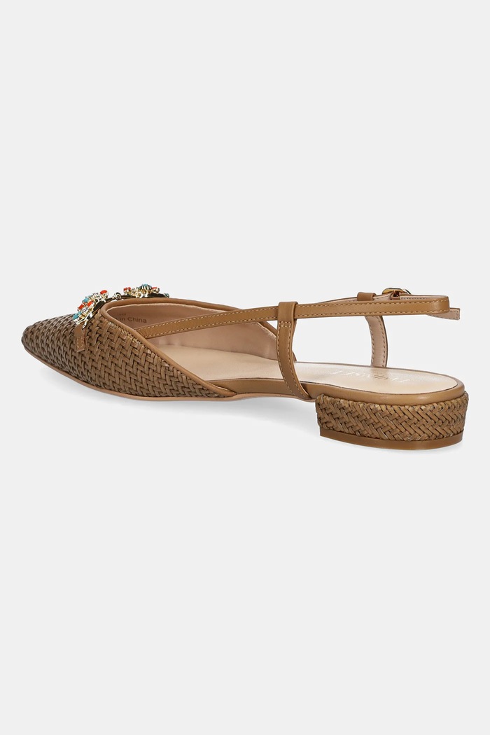 Obuwie Twinset Baleriny 251TGT052.00497 brązowy