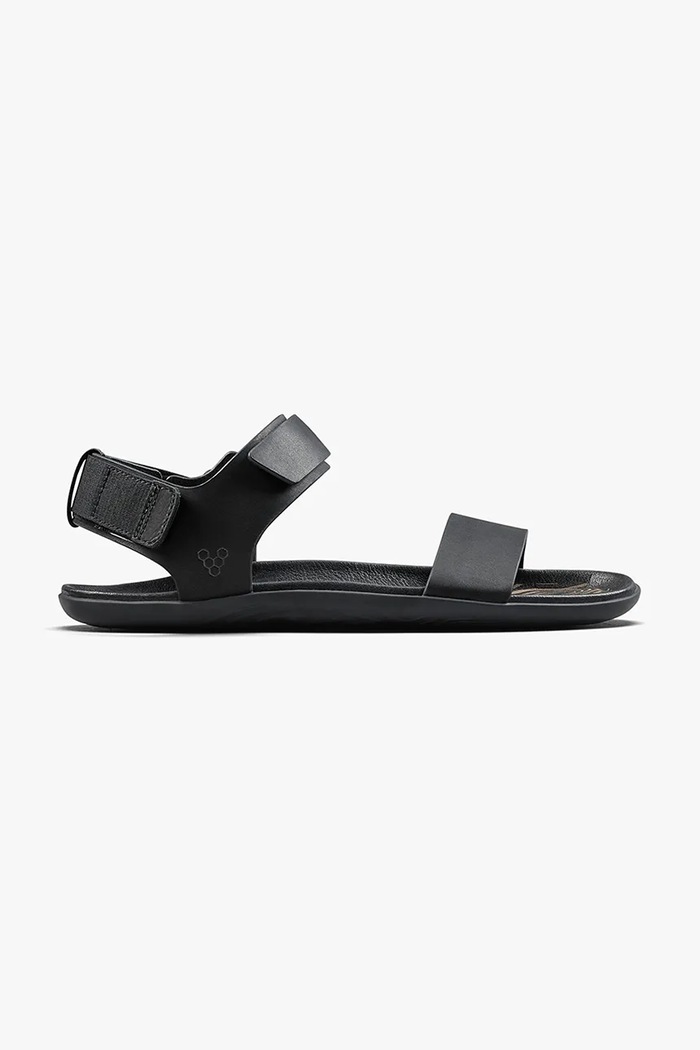 Vivobarefoot sandały skórzane SENSUS YIN płaski czarny 209566