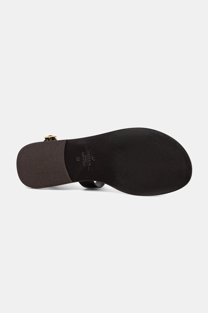 Weekend Max Mara sandały skórzane LEMMA 2515521075600.BROWN brązowy
