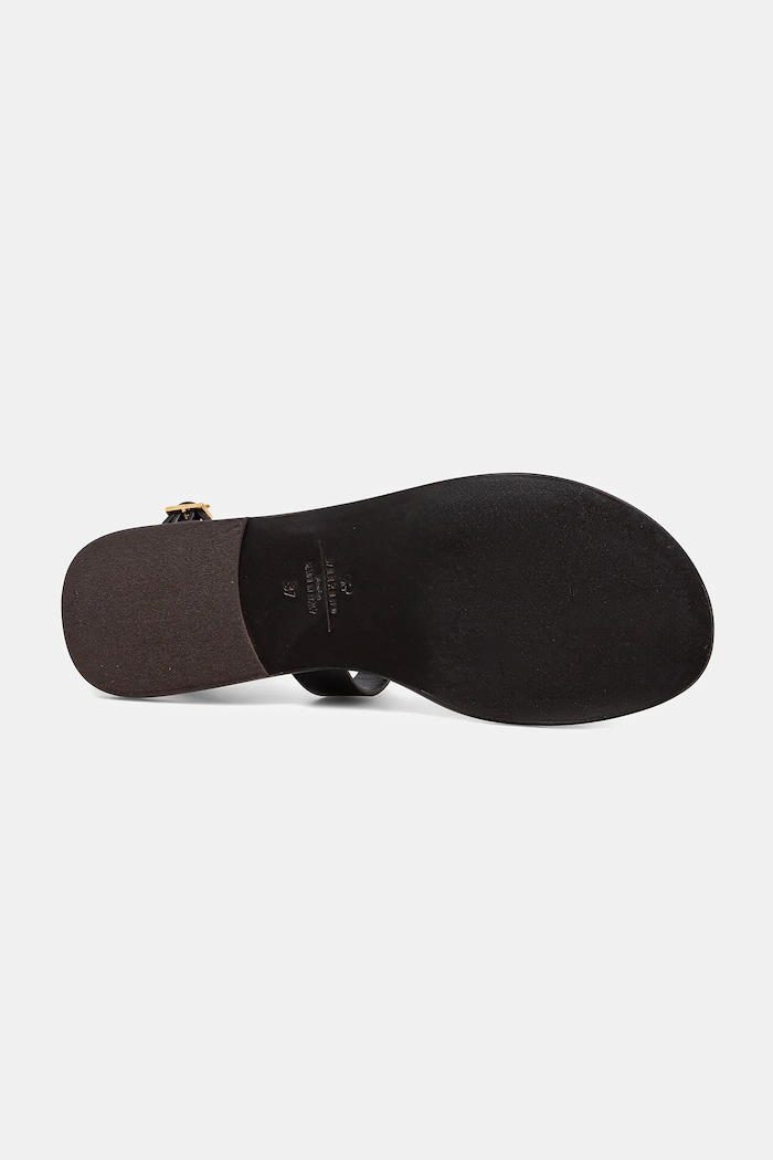 Weekend Max Mara sandały skórzane LEMMA 2515521075600.BROWN brązowy