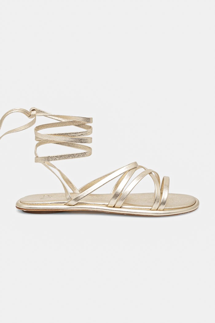 Weekend Max Mara bőr szandál FIABE 2515521095600.GOLD arany SS25