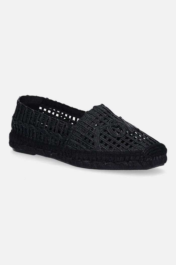 Εσπαντρίγιες Weekend Max Mara ILMES φλατ μαύρο 2515521135600.BLACK