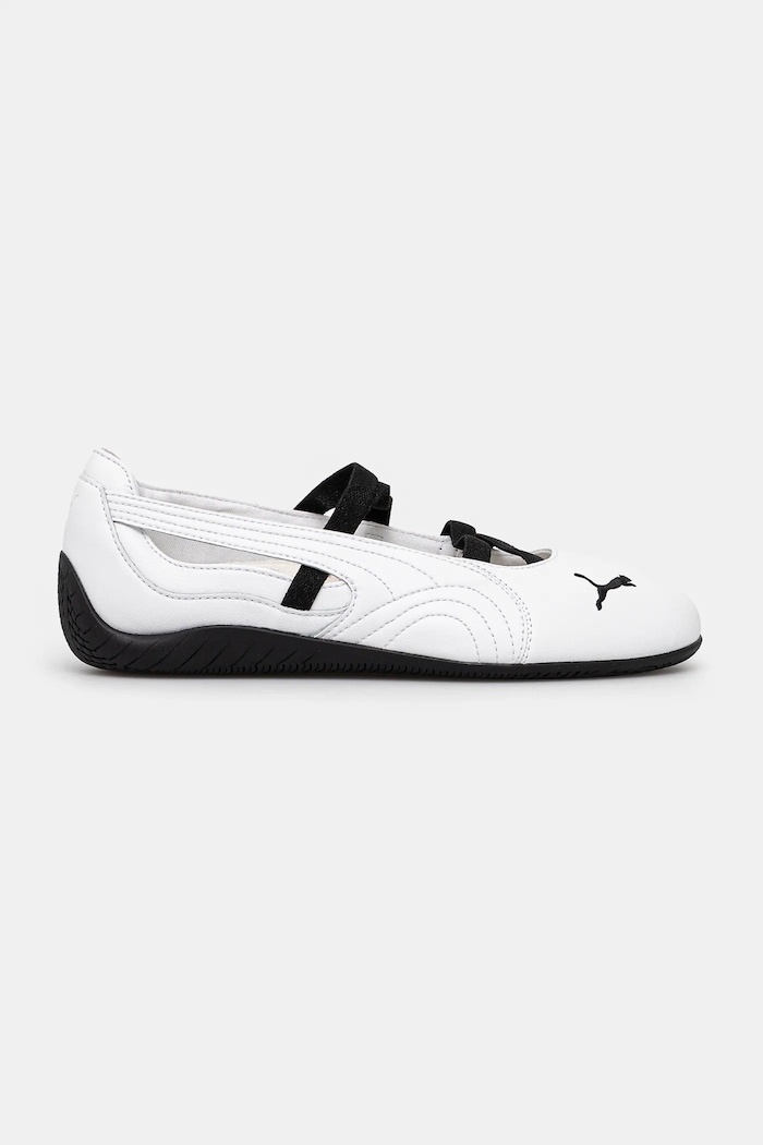 Puma baleriny skórzane Speedcat Ballet 403587 biały AW25