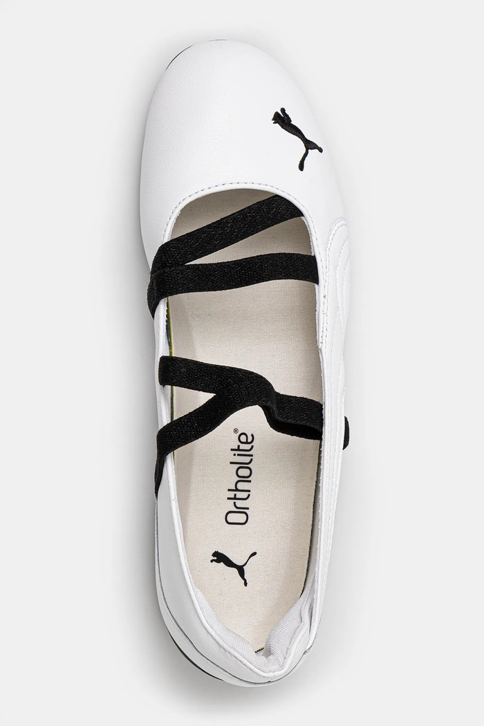 Puma baleriny skórzane Speedcat Ballet biały 403587