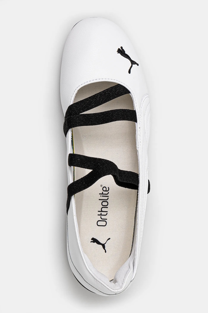 Puma baleriny skórzane Speedcat Ballet biały 403587