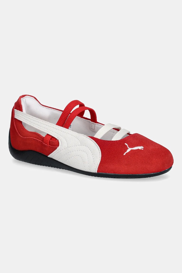 Puma suede ballet flats Speedcat Ballet red 401287
