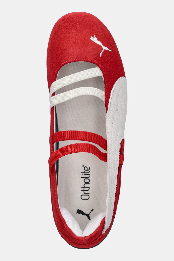 Puma suede ballet flats Speedcat Ballet red 401287