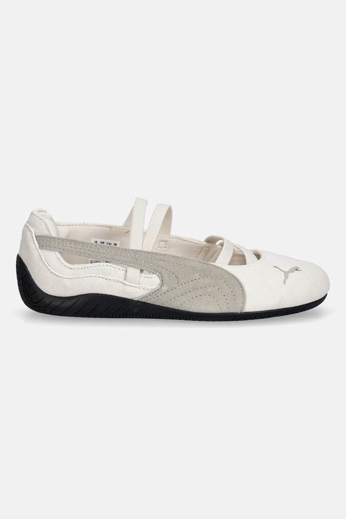 Puma balerini din piele întoarsă Speedcat Ballet 401287 bej SS26