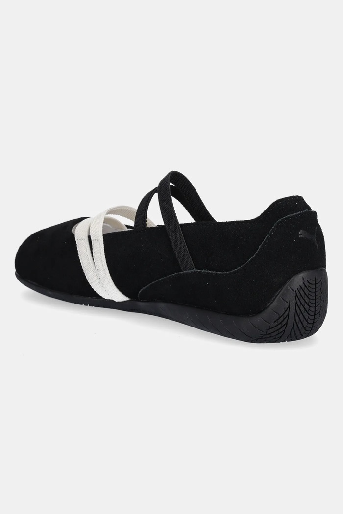 Încălțăminte Puma balerini din piele intoarsa Speedcat Ballet 401287 negru