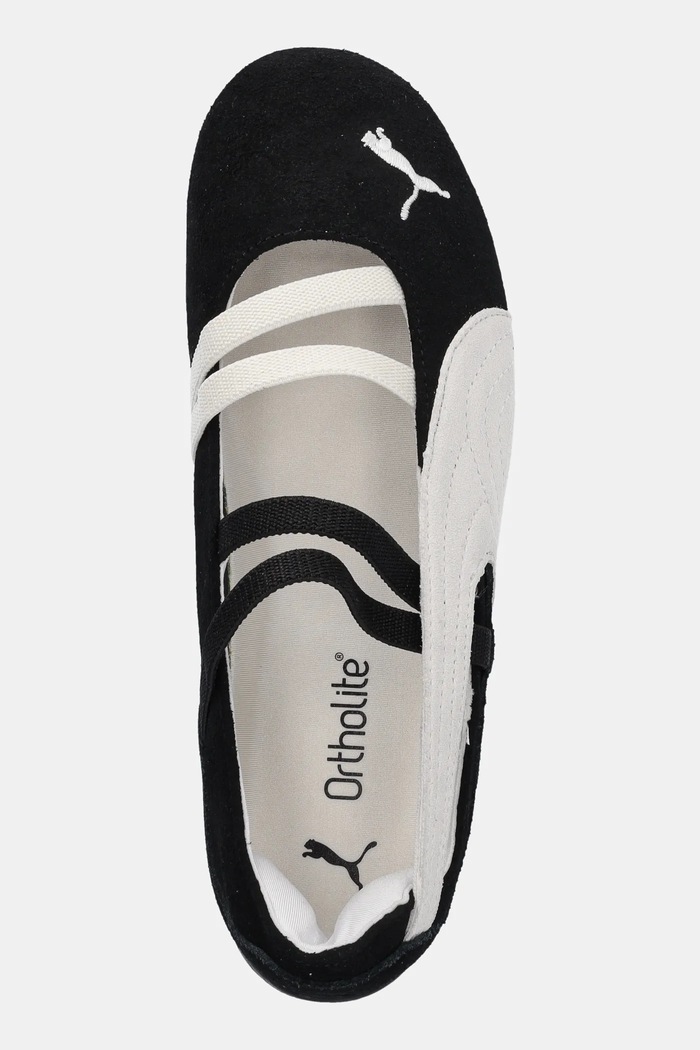Puma balerini din piele intoarsa Speedcat Ballet negru 401287