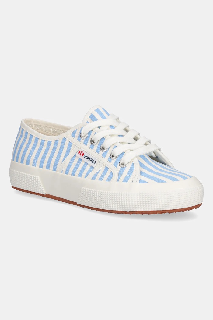 Tenisky Superga STRIPES PRINT plochá modrá S8148TW.ACF