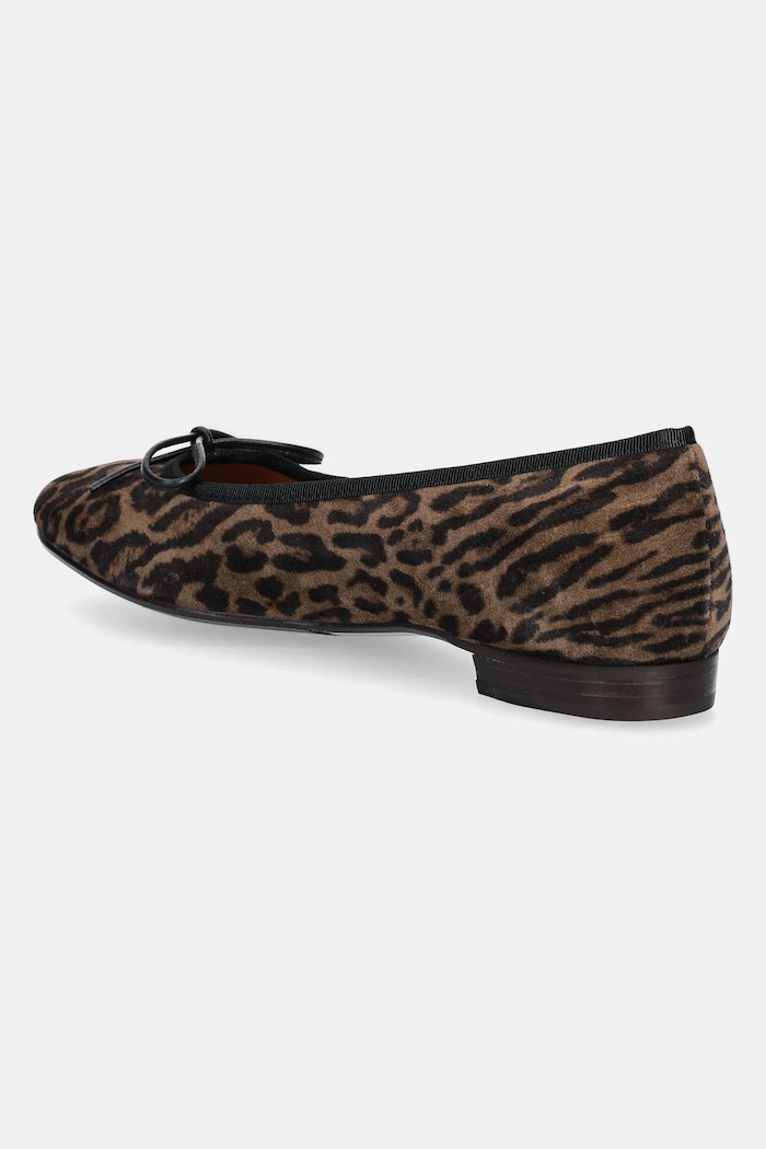 Obuwie Billi Bi baleriny zamszowe Leopardo arabica suede 546 A7425 brązowy