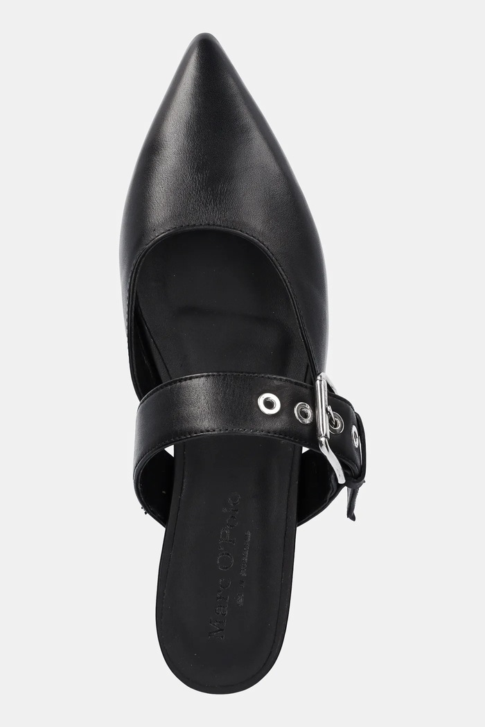 Marc O'Polo papuci de piele PENELOPE 4A negru 50318783702100