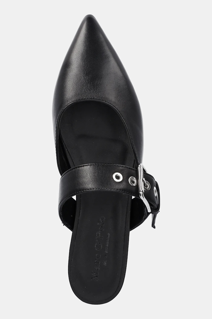 Marc O'Polo papuci de piele PENELOPE 4A negru 50318783702100