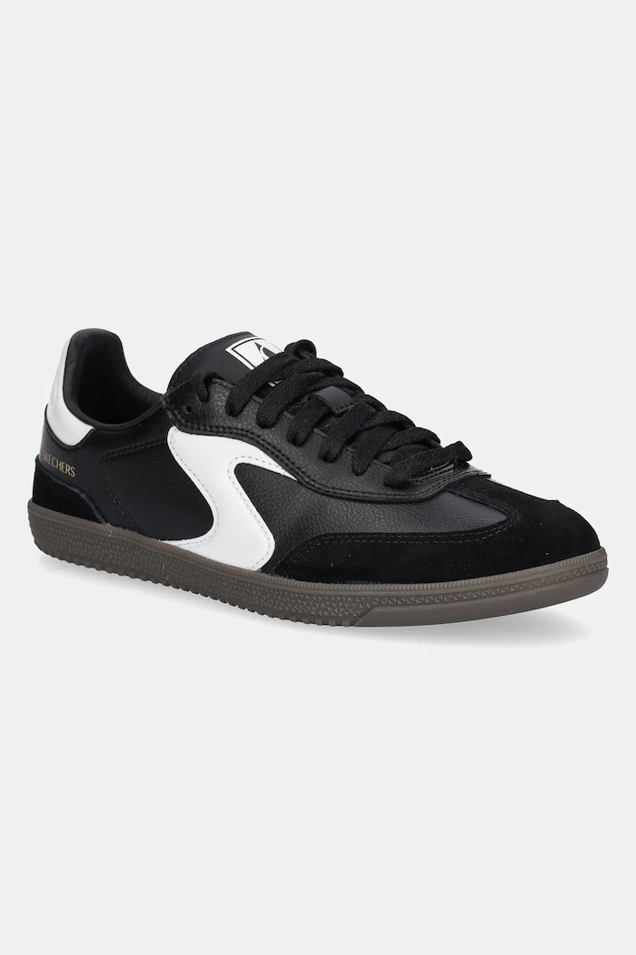 Skechers sneakers din piele HOTSHOT piele întoarsă negru 185232