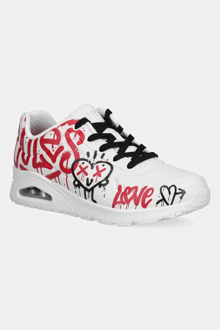 Sneakers boty Skechers UNO imitace kůže bílá 177082
