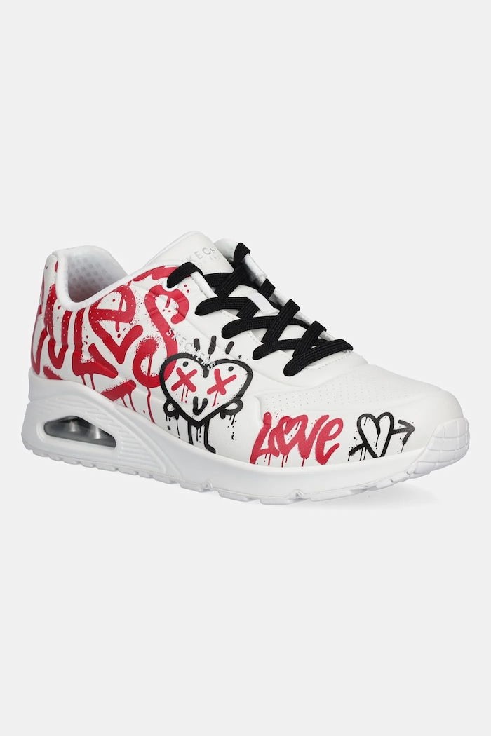 Sneakers boty Skechers UNO imitace kůže bílá 177082