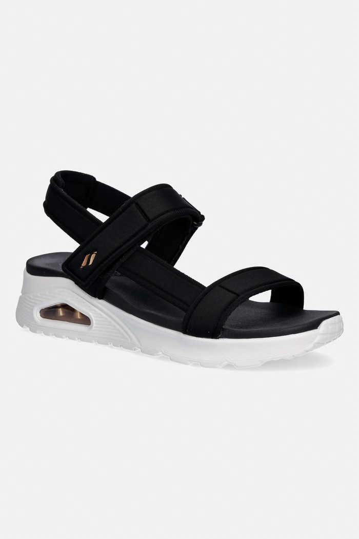 Sandále Skechers UNO klinový čierna 119813