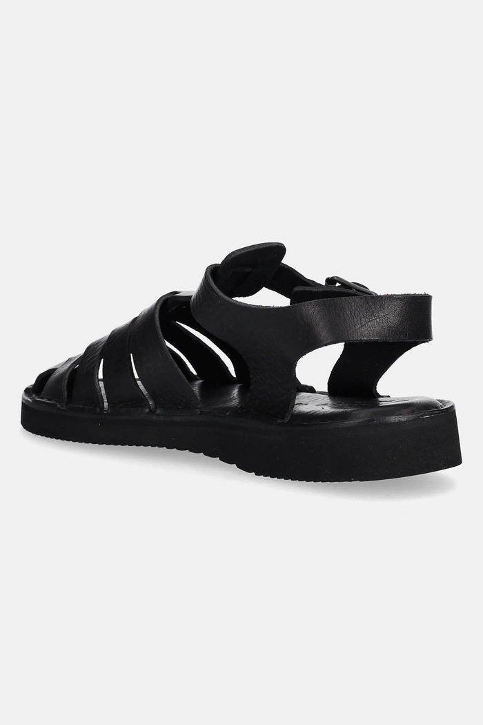 Παπούτσια Δερμάτινα σανδάλια Fracap Sandals D038 μαύρο