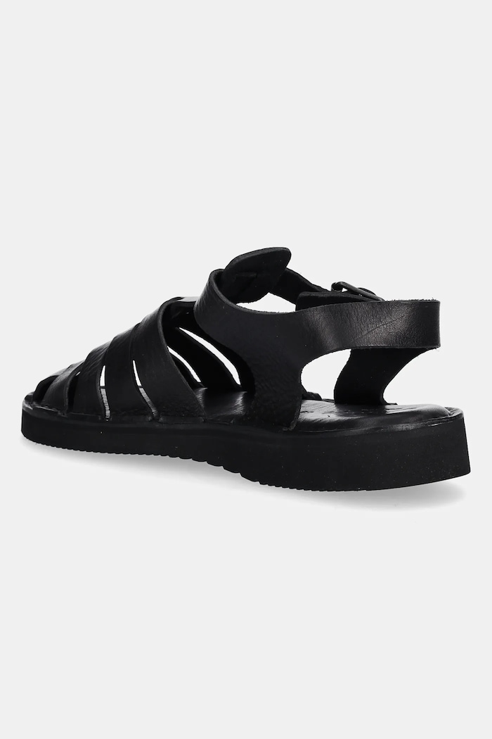 Παπούτσια Δερμάτινα σανδάλια Fracap Sandals D038 μαύρο