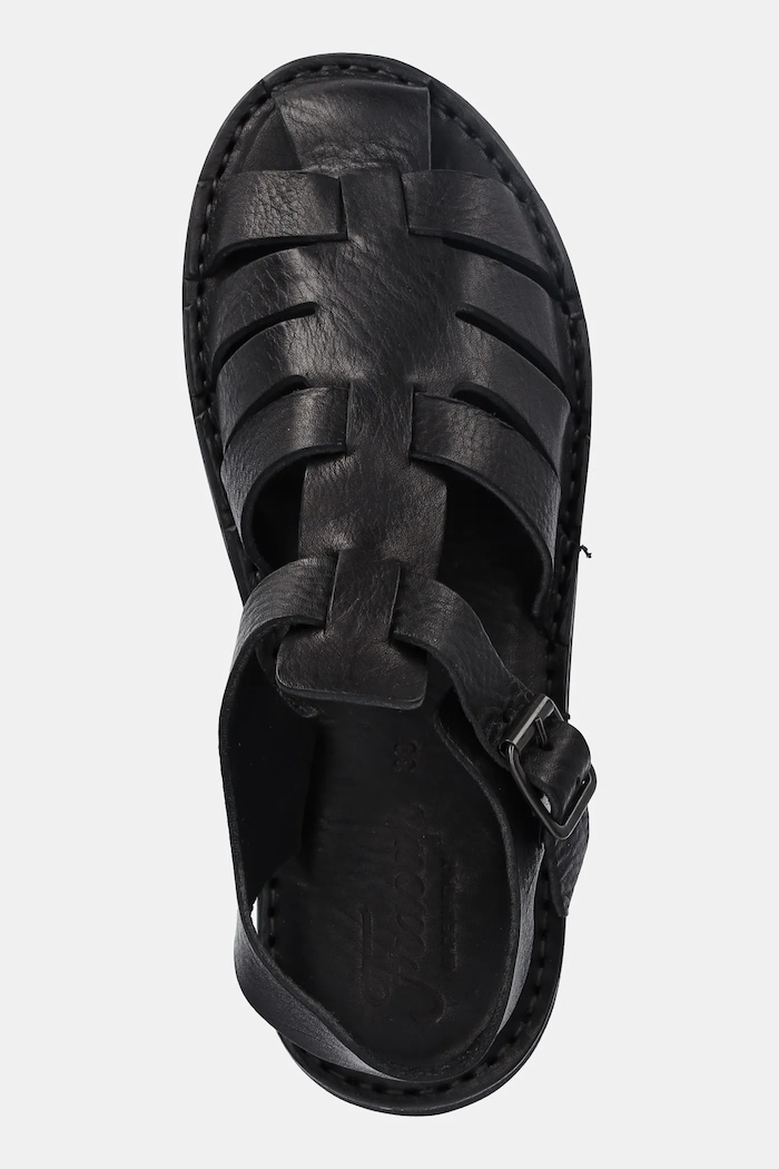Δερμάτινα σανδάλια Fracap Sandals μαύρο D038