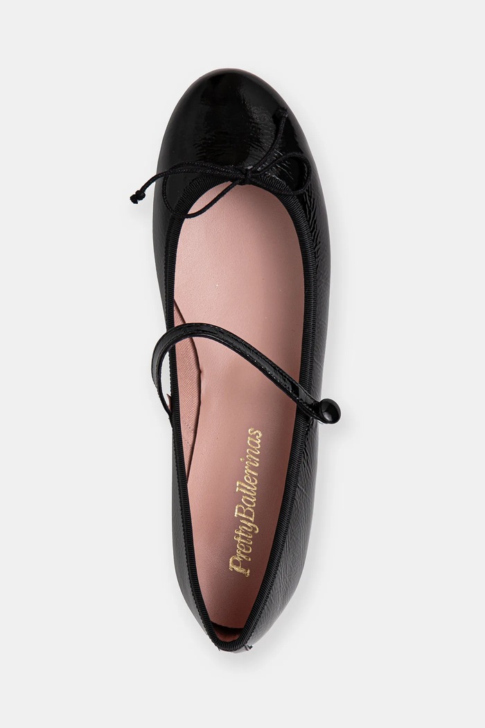 Δερμάτινες μπαλαρίνες Pretty Ballerinas Nicole μαύρο 52073.A.9101