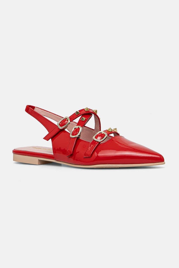 Балеринки Pretty Ballerinas Yvette гладка кожа червен 52136.B.9331