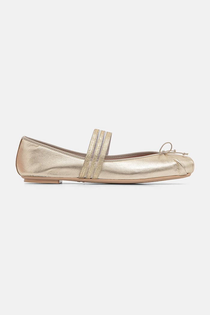 Δερμάτινες μπαλαρίνες Pretty Ballerinas Kristen 52198.B.5010 χρυσαφί SS25