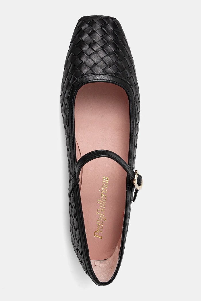 Δερμάτινες μπαλαρίνες Pretty Ballerinas Camille μαύρο 52205.A.9301