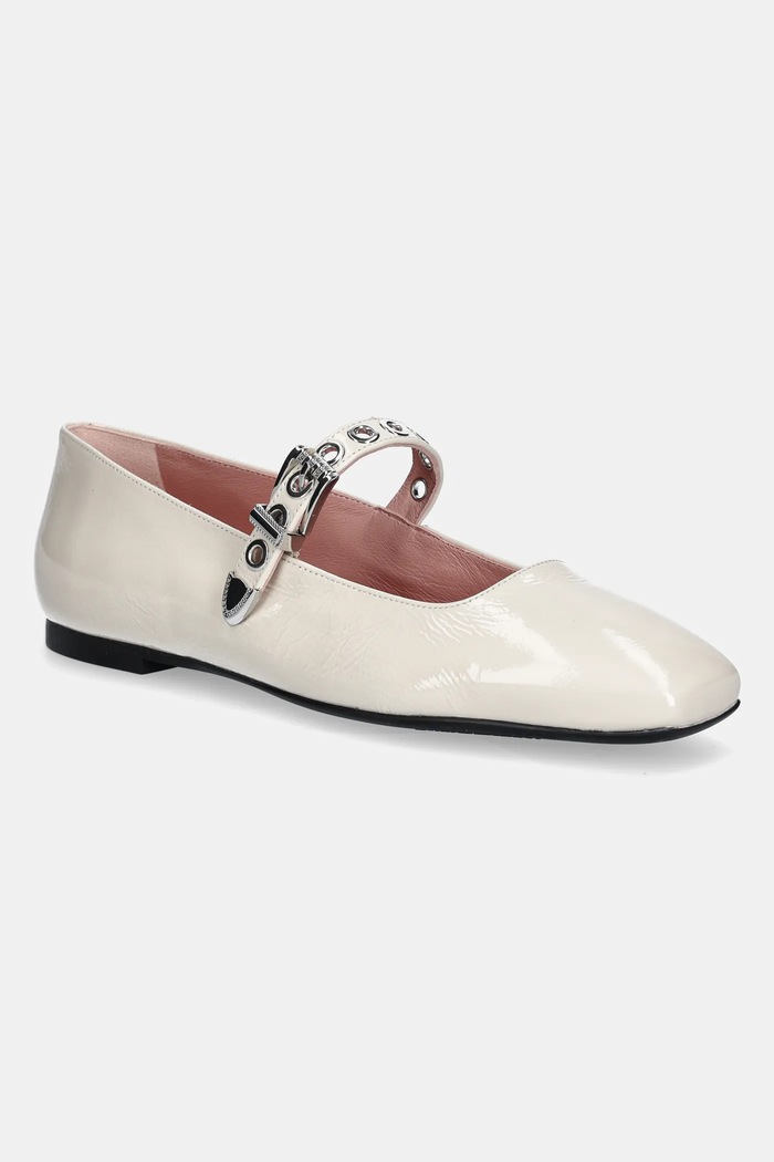 Δερμάτινες μπαλαρίνες Pretty Ballerinas Camille μπεζ 52211.A.9301