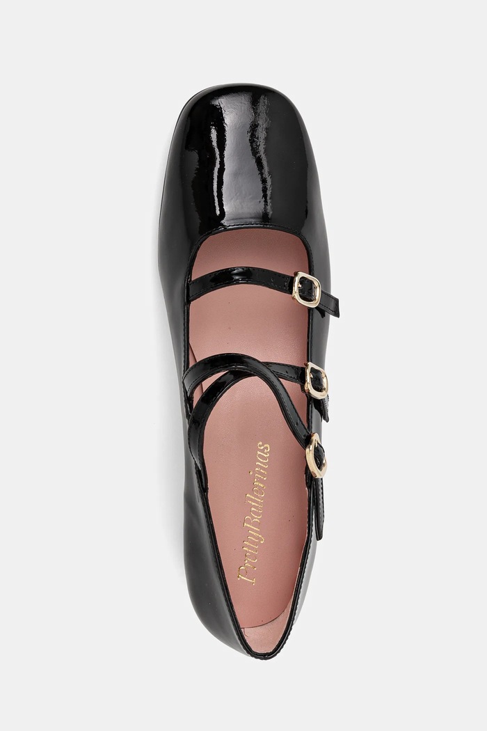 Δερμάτινες μπαλαρίνες Pretty Ballerinas Odette μαύρο 52220.A.9043