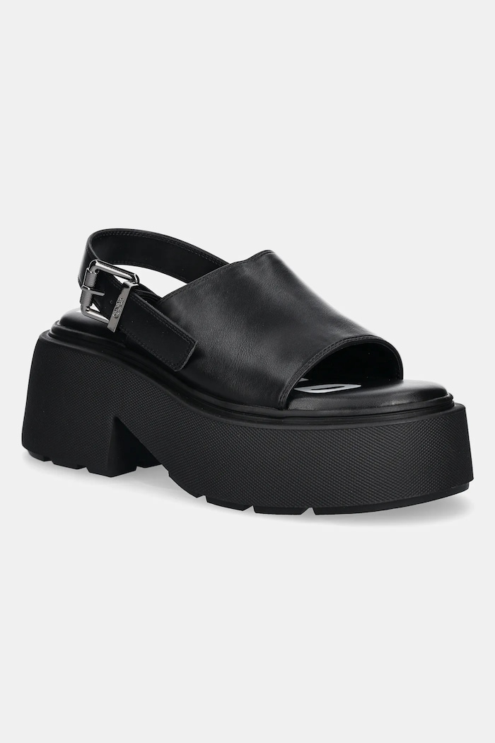Buffalo sandały Vicious Mule Sandal imitacja skóry licowej czarny 1602265.BLK