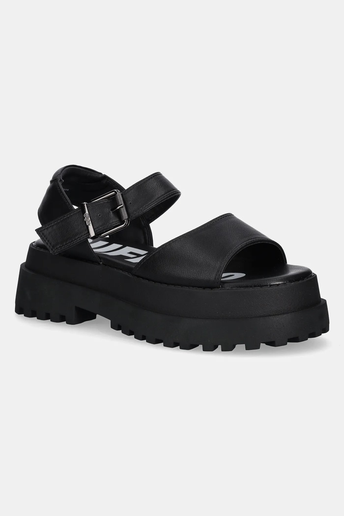 Buffalo sandały Pluto Jojo 5-8 cm czarny 1602267.BLK