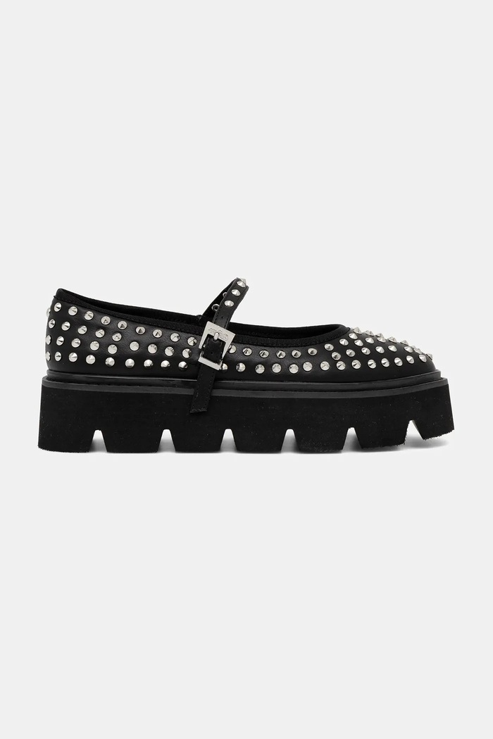 Baleríny Buffalo Darya Mary Stud 1620035.BLK černá SS25