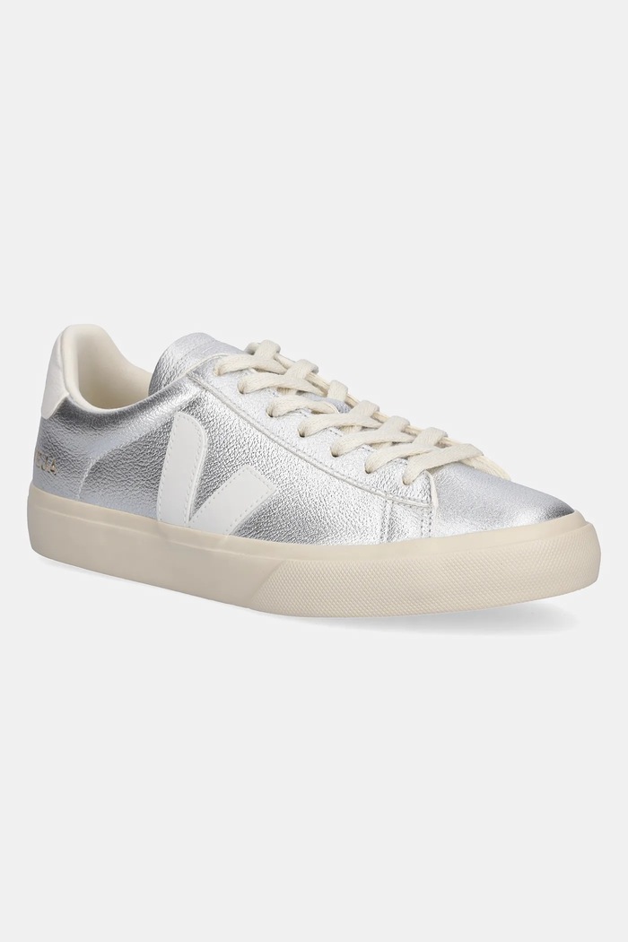 Veja sneakersy skórzane Campo tekstylny srebrny CP0502684A