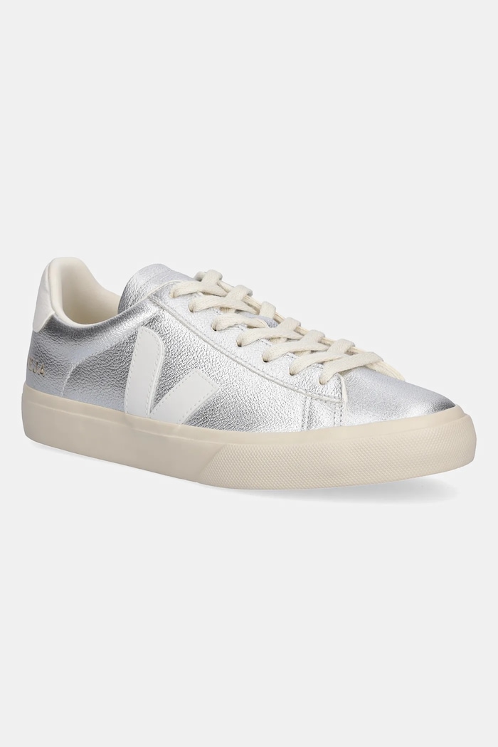Veja sneakersy skórzane Campo tekstylny srebrny CP0502684A
