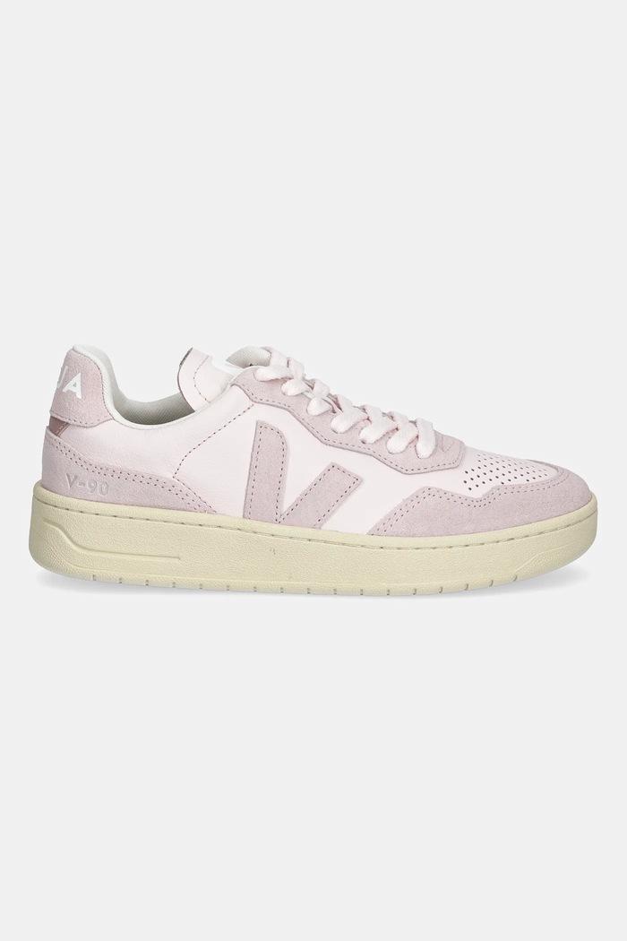 Veja sneakersy skórzane V-90 VD2003891A różowy SS25