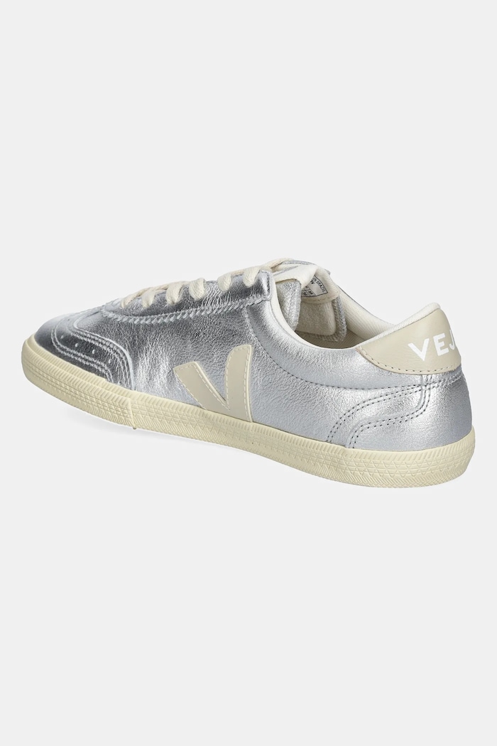 Scarpe Veja sneakers in pelle Volley VO2020749A argento