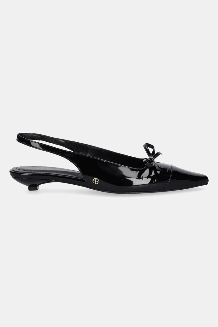 Kožené baleríny Anine Bing Zoey Slingback Heels A.14.10790 černá SS25
