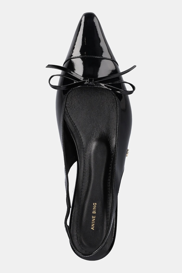 Kožené baleríny Anine Bing Zoey Slingback Heels černá A.14.10790