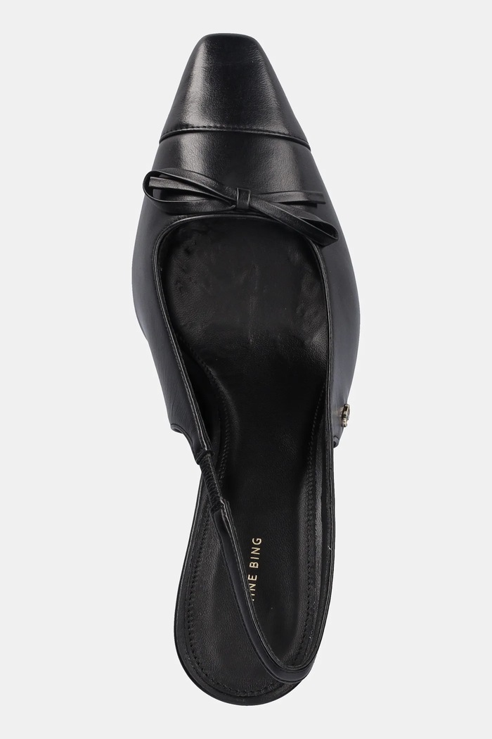 Δερμάτινες γόβες Anine Bing Freya Slingbacks μαύρο A.14.10794