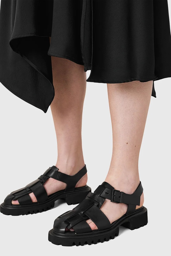 Δερμάτινα πέδιλα AllSaints Tess Sandal W041FC