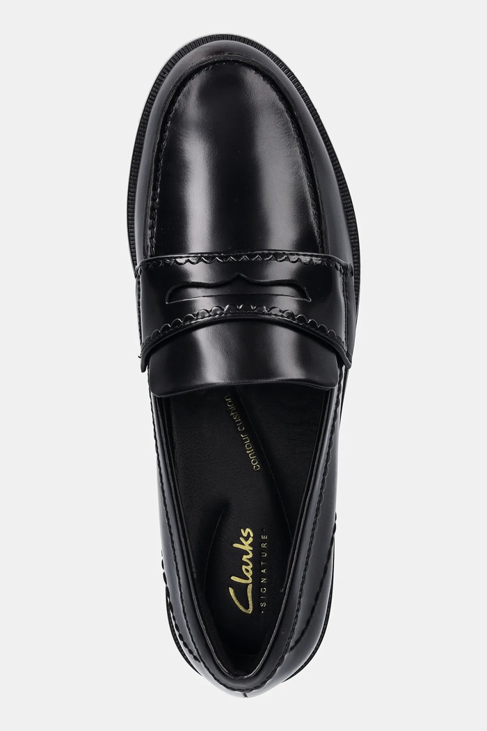 Кожени мокасини Clarks Originals Straven Edge черен 26181277